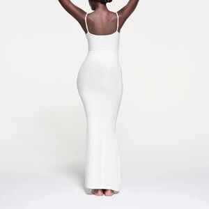 NWT SKIMS Soft Lounge Ribbed  Slip White Long Maxi Dress Size XL